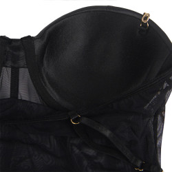 Subblime - Body Noir  Bretelles Chaîne S/M